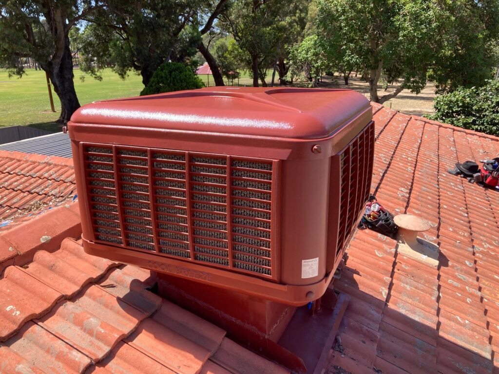 Evaporative air conditioning unit installation by Air Legends in Perth